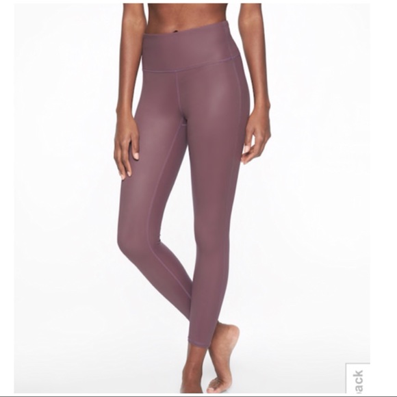 Athleta Pants - Athleta High Rise Shine Chaturanga Tight Dusty Plm